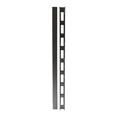 Dexlan Vertical cable tray for 800 mm 32U racks with cover - Black