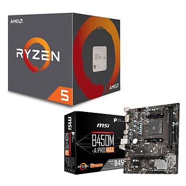 Kit de actualización de PC AMD Ryzen 5 1600 AF MSI B450M-A PRO MAX