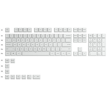 Glorious GPBT Keycaps ANSI US (White)