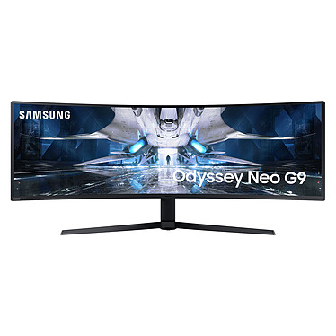 Samsung 49" Quantum Mini LED - Odyssey Neo G9 S49AG950NU 5120 x 1440 pixels - 1 ms (gris à gris) - Format 32/9 - Dalle VA incurvée - 240 Hz - Quantum HDR 2000 - FreeSync/G-Sync compatible - DisplayPort/HDMI 2.1 - Hauteur ajustable - Noir/Blanc