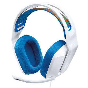 Logitech G G335 (Blanc) Casque gaming filaire - circum-aural fermé - microphone unidirectionnel repliable - compatible PC, PlayStation 4, Xbox One et mobiles