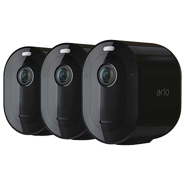 Pack de 4 cámaras Arlo Pro con 3 focos (negro) (VMC4350B) Pack de cámaras 2K HDR para el sistema de seguridad Arlo Pro 4 - Negro