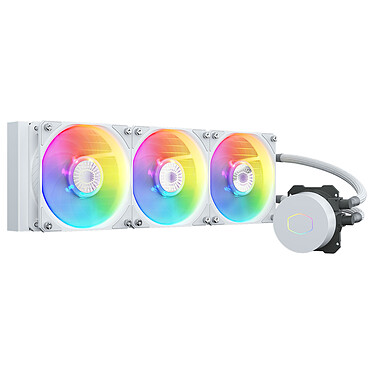 Cooler MasterLiquid ML360L V2 ARGB Edición Blanca Refrigeración líquida 360 mm ARGB todo en uno para sockets Intel y AMD