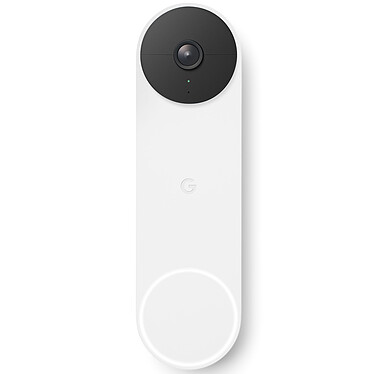 Google Nest Doorbell (Batterie) Sonnette intelligente sans fil - WiFi - 960 x 1280 pixels - angle de vue 145° - vision nocturne - haut-parleur et micro