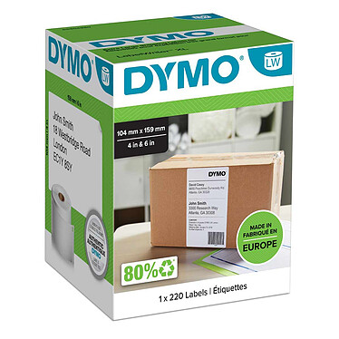 DYMO Roll of 220 LabelWriter Address Labels - 104 x 159 mm