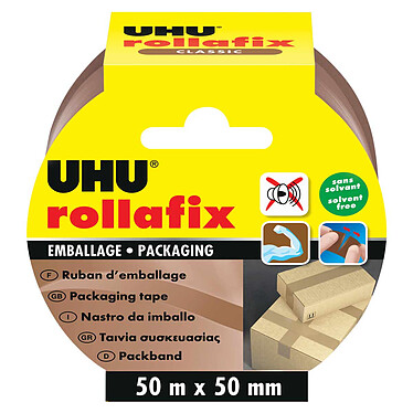 UHU Rollafix Ruban Emballage Brun