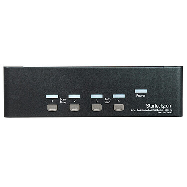 Avis StarTech.com Switch KVM double affichage DisplayPort 4K 60 Hz à 4 ports avec hub 2x ports USB 2.0 intégré