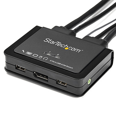 StarTech.com 2-Port DisplayPort 60Hz KVM Switch with 2-port USB 2.0 Hub