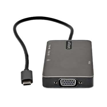 StarTech.com Adaptateur multiport USB-C vers HDMI 4K ou VGA avec Hub USB 3.0, GbE et PD 100 W pas cher