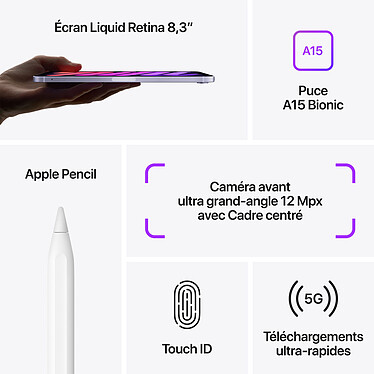 Acquista Apple iPad mini (2021) 256GB Wi-Fi + Cellular Purple
