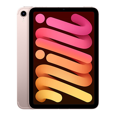 Apple iPad mini (2021) 64 Go Wi-Fi + Cellular Rose Tablette Internet 5G - Apple A15 Bionic 64 bits - eMMC 64 Go - Écran 8.3" Liquid Retina LED tactile - Wi-Fi AX / Bluetooth 5.0 - Webcam - USB-C - iPadOS 15