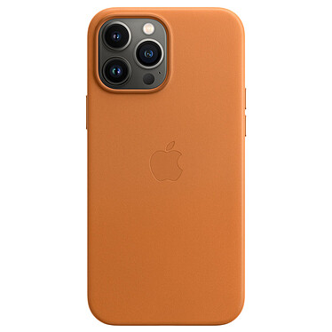 Funda de piel con MagSafe marrón dorado para el iPhone 13 Pro Max de Apple
