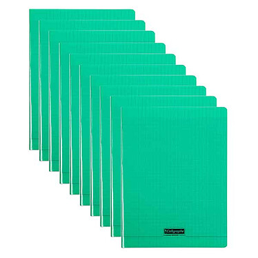 Calligraphe 8000 Polypro Notebook 96 pages 24 x 32 cm seyes large squares Green x 10