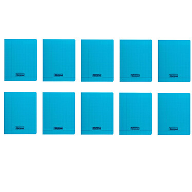 Calligraphe 8000 Polypro Cahier 96 pages 17 x 22 cm seyes grands carreaux Bleu (x10)