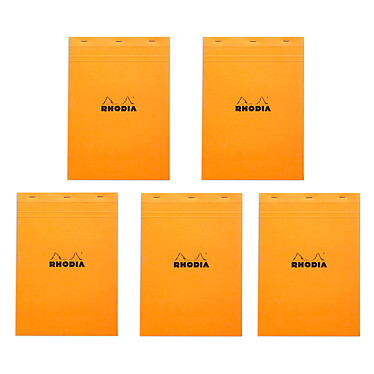 Rhodia Stapled Header Pad N°18 21 x 29.7 cm squared 5 x 5 160 pages (x5)