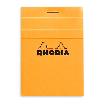  Rhodia Bloc N°11 Orange agrafé en-tête 7.4 x 10.5 cm petits carreaux 5 x 5 mm 80 pages (x5)