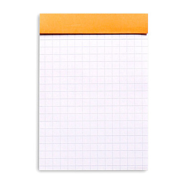 Review Rhodia Notepad N°11 Orange stapled letterhead 7.4 x 10.5 cm small squares 5 x 5 mm 80 pages (x5)
