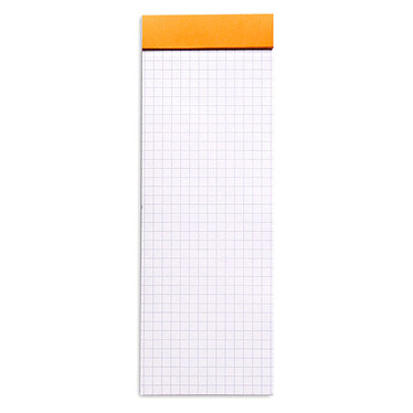 Avis Rhodia Bloc N°8 Orange agrafé en-tête 7.4 x 21 cm petits carreaux 5 x 5 mm 80 pages (x10)