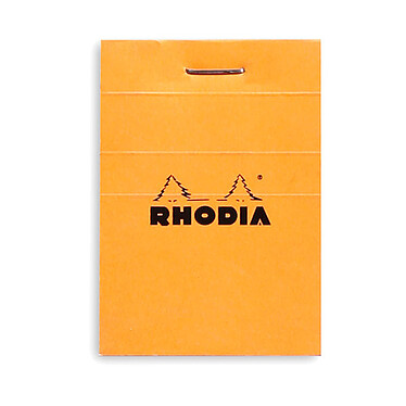  Rhodia Bloc N°10 Orange stapled letterhead 5.2 x 7.5 cm small squares 5 x 5 mm 80 pages (x20)