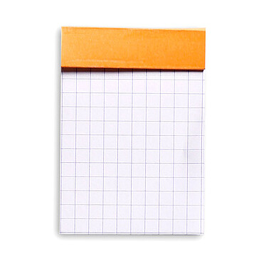 Review Rhodia Bloc N°10 Orange stapled letterhead 5.2 x 7.5 cm small squares 5 x 5 mm 80 pages (x20)