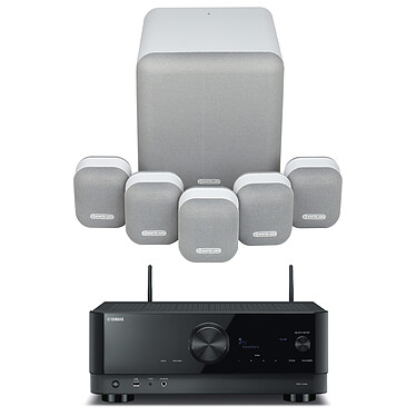 Yamaha RX-V4A Black + Monitor Audio MASS 5.1 White