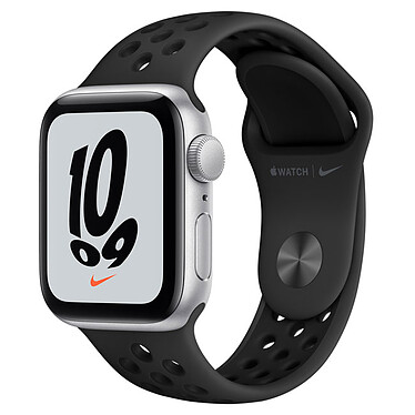 Apple Watch Nike SE GPS Space Gray Aluminium Sport Band Anthracite/Black 40 mm Montre connectée - Aluminium - Étanche - GPS - Cardiofréquencemètre - Écran Retina - Wi-Fi 2.4 GHz / Bluetooth - watchOS 7 - Bracelet 40 mm