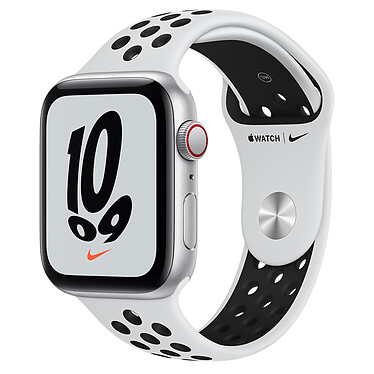 Apple Watch Nike SE GPS + Cellular Silver Aluminium Sport Band Pure Platinum/Nero 44 mm