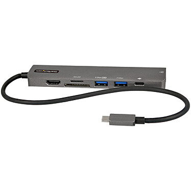 Adaptador multipuerto USB-C de StarTech.com - Lector de tarjetas de memoria microSD/SD - Power Delivery 100 W