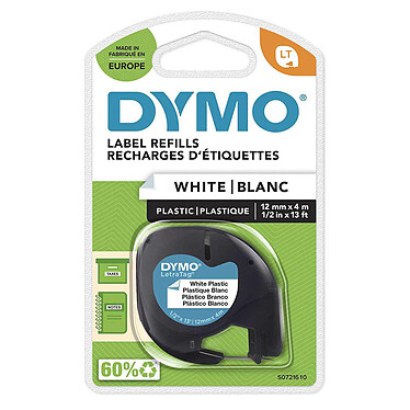 DYMO White Tape 12 mm for Dymo LetraTAG - 4m