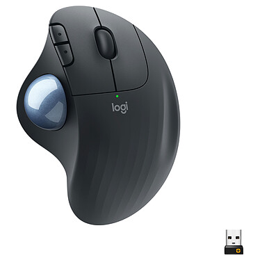 Logitech Ergo M575 (Graphite) Trackball sans fil - RF 2.4 / Bluetooth - droitier - capteur optique 2000 dpi - 5 boutons