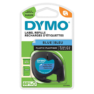 DYMO LetraTAG Ruban d'Étiquettes Noir/Bleu