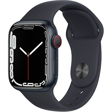 Apple Watch Series 7 GPS + Celular Correa deportiva de aluminio MEDIANOCHE 41 mm