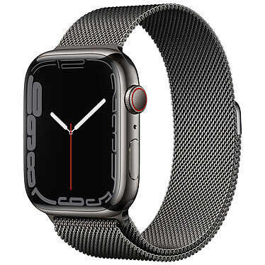 Apple Watch Series 7 GPS + Cellular Graphite Stainless Case with Milanese Loop 45 mm
