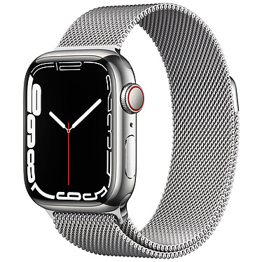 Apple Watch Serie 7 GPS + Cellular Silver Stainless Milanese Band 41 mm
