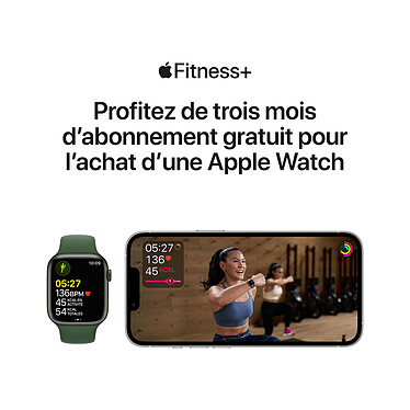 Apple Watch Nike Series 7 GPS + Cellular Aluminium Stellar Light Sport Band 41 mm pas cher