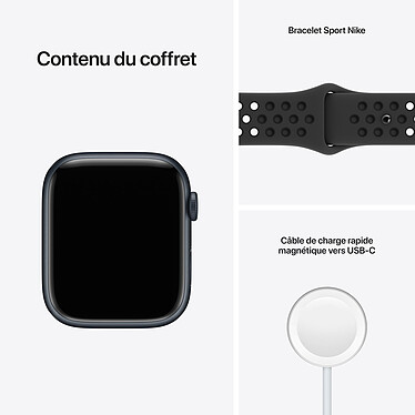 Comprar Apple Watch Nike Series 7 GPS + Celular Banda deportiva de aluminio MEDIANOCHE 45 mm