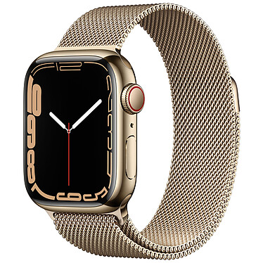 Apple Watch Series 7 GPS + Cellular Gold Stainless Gold Milanese Loop 41 mm