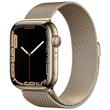 Apple Watch Series 7 GPS + Cellular Gold Stainless Gold Milanese Loop 45 mm