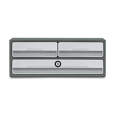 Nota CEP MooVup Secure Module 2 cassetti piccoli + 1 cassetto grande con serratura (Grigio)