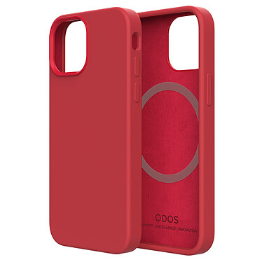 QDOS Case Touch Pure avec Snap Rouge pour iPhone 13 mini