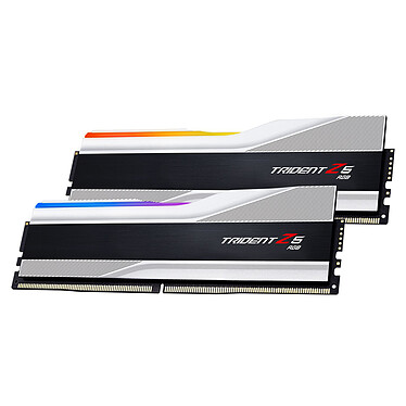 G.Skill Trident Z5 RGB 32 Go (2 x 16 Go) DDR5 6000 MHz CL40 - Argent (F5-6000U4040E16GX2-TZ5RS)