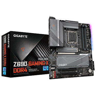 Gigabyte Z690 GAMING X DDR4 Carte mère ATX Socket 1700 Intel Z690 Express - 4x DDR4 - M.2 PCIe 4.0 - USB 3.2 - LAN 2.5 GbE - PCI-Express 5.0 16x