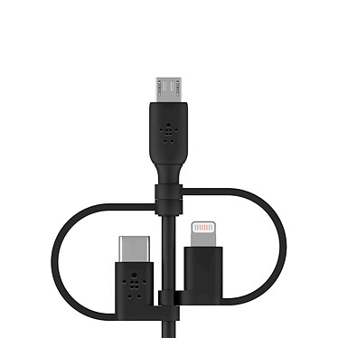Belkin USB-A to USB-C and Lightning MFI Cable (black) - 1m
