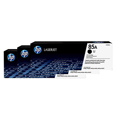 HP 85A Pack de 3 (CE285A) - Noir