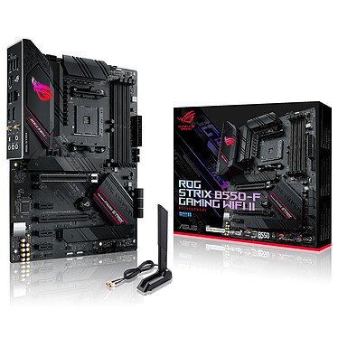 ASUS ROG STRIX B550-F GAMING (WI-FI) II Carte mère ATX Socket AM4 AMD B550 - 4x DDR4 - M.2 PCIe 4.0 - USB 3.1 - 2x PCI-Express 16x - LAN 2.5 GbE + Wi-Fi 6E