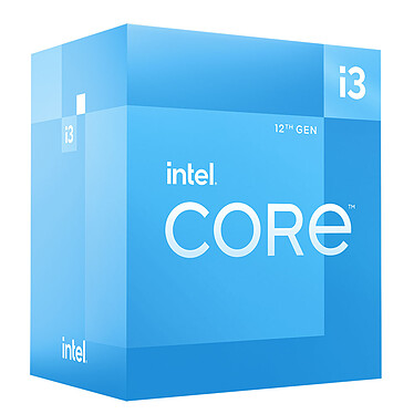 Intel Core i3-12100 (3.3 GHz / 4.3 GHz) Processeur Quad-Core (4 Performance-Cores) 8-Threads Socket 1700 Cache L3 12 Mo Intel UHD Graphics 730 0.010 micron (version boîte avec ventilateur - garantie Intel 3 ans)