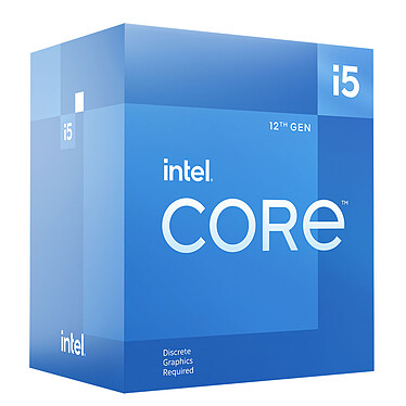 Intel Core i5-12400F (2.5 GHz / 4.4 GHz) Processeur 6-Core (6 Performance-Cores) 12-Threads Socket 1700 Cache L3 18 Mo 0.010 micron (version boîte avec ventilateur - garantie Intel 3 ans)