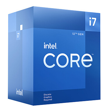 Intel Core i7-12700F (2.1 GHz / 4.9 GHz) Processeur 12-Core (8 Performance-Cores + 4 Efficient-Cores) 20-Threads Socket 1700 Cache L3 25 Mo 0.010 micron (version boîte avec ventilateur - garantie Intel 3 ans)