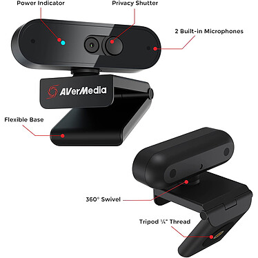 Acheter AVerMedia 1080p30 Autofocus Webcam (PW310P)