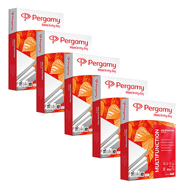 Pergami Set of 5 reams of A4 sheets 80g White